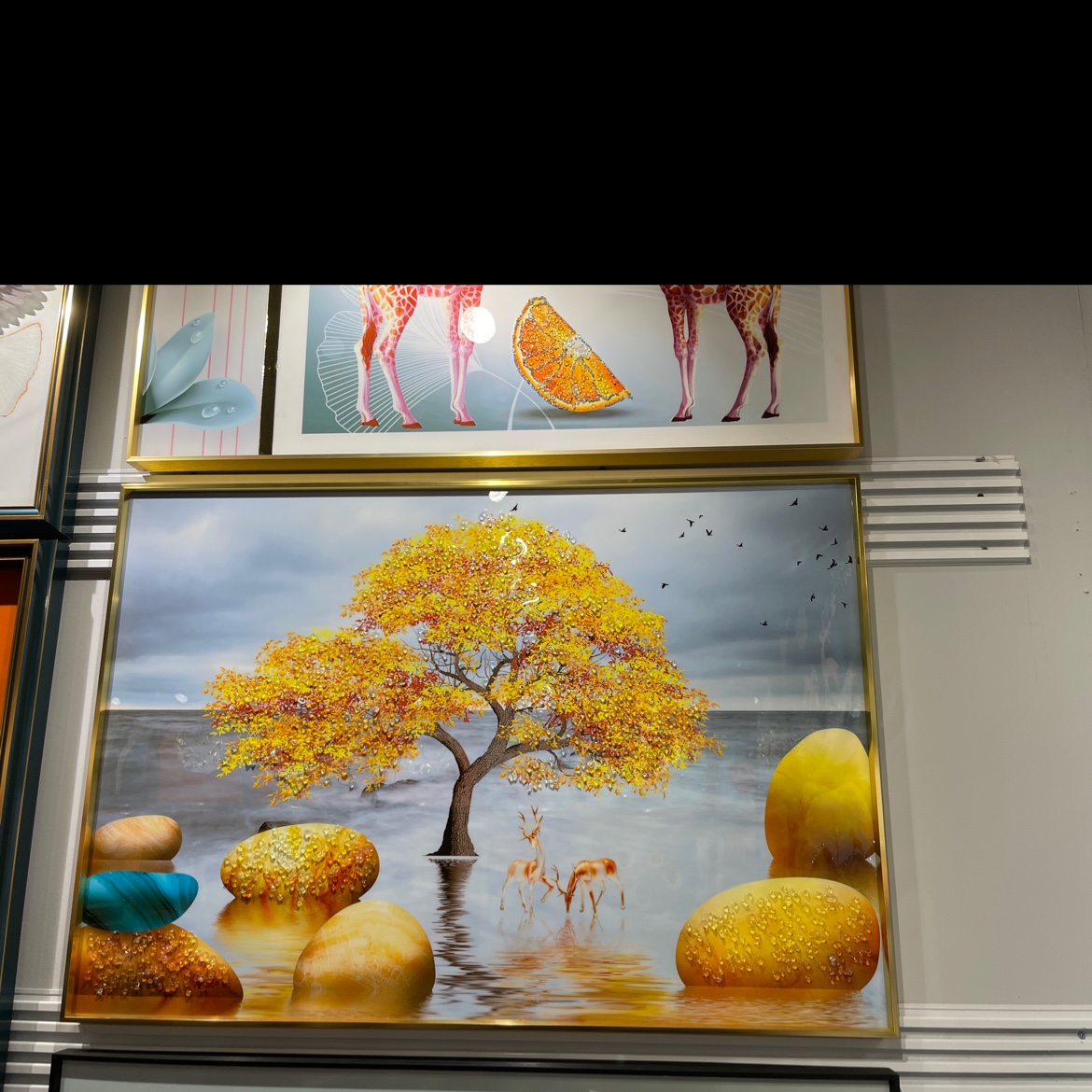 Aluminum crystal porcelain painting