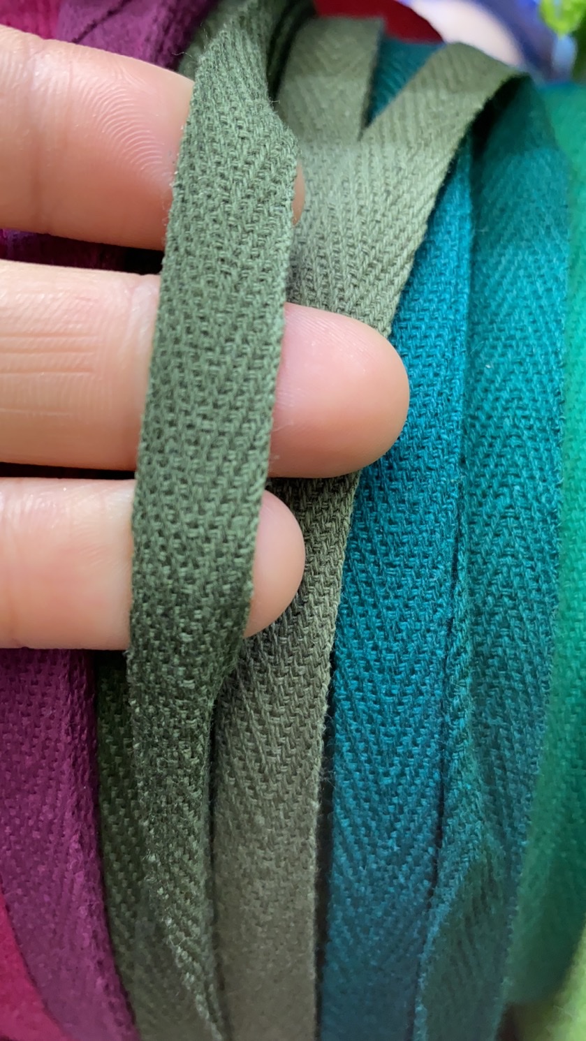 1Cm Pure Cotton Webbing Clothing Short Sleeve Back Collar Soft And Comfortable Skin Underwear Environmental Dyeing In Stock details Picture