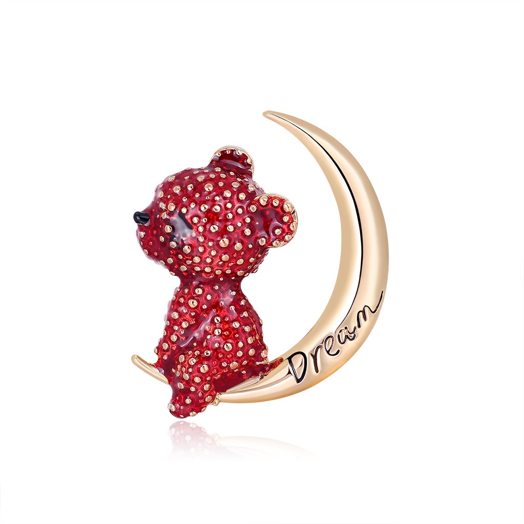 Internet celebrity hot pop trend cartoon cute little brooch Moon brooch