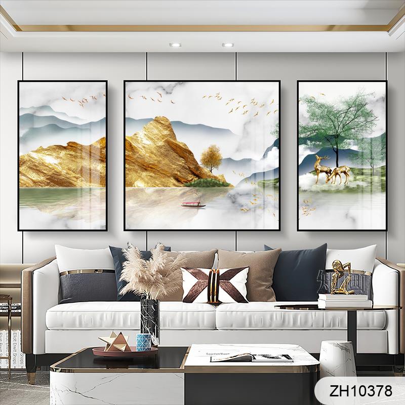 Aluminum alloy crystal porcelain living room set painting