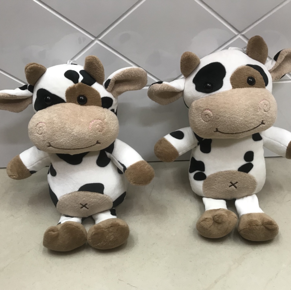 25cm 奶牛 混色 毛绒玩具公仔玩偶 
