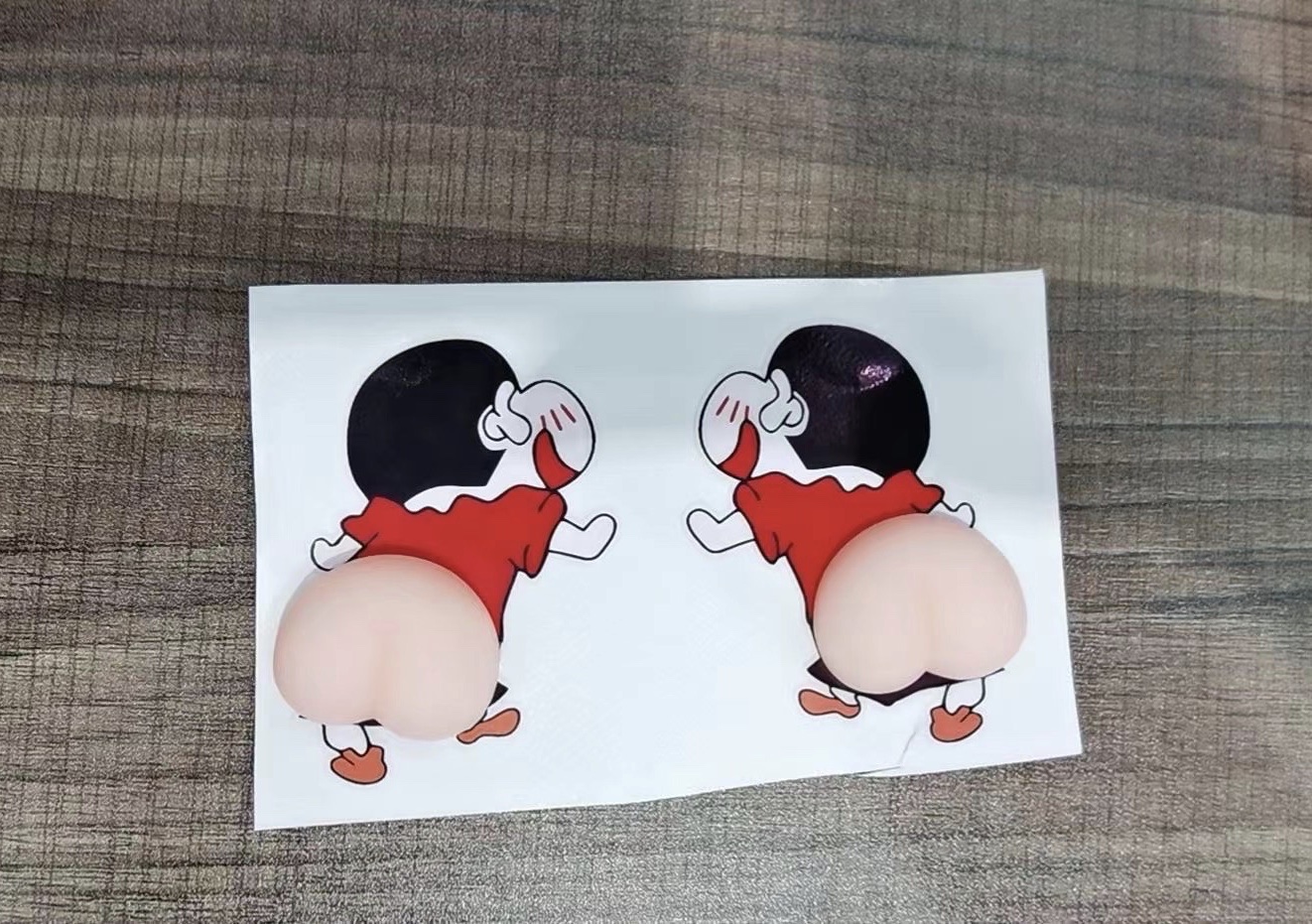 汽车防撞卡通贴图/汽车防撞卡通贴图白底实物图
