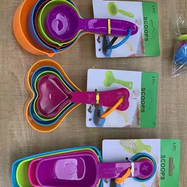 爆款烘焙工具DIY蛋糕烘焙奶粉勺六件套塑料彩色量杯量勺6PC图