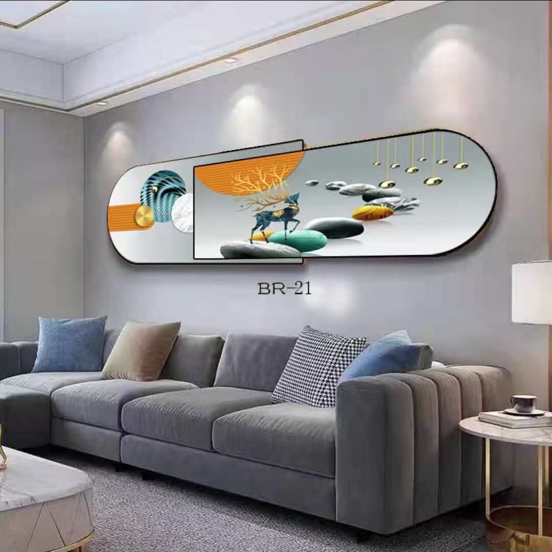 Aluminum alloy profile superimposed crystal porcelain painting in painting