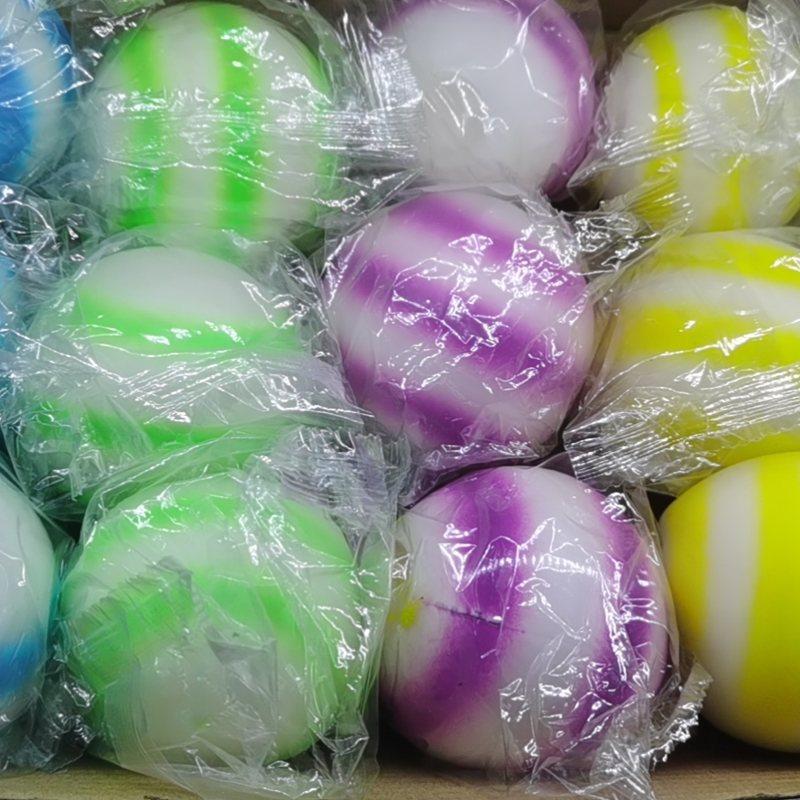 发泄挤压面粉6公分单色彩虹球