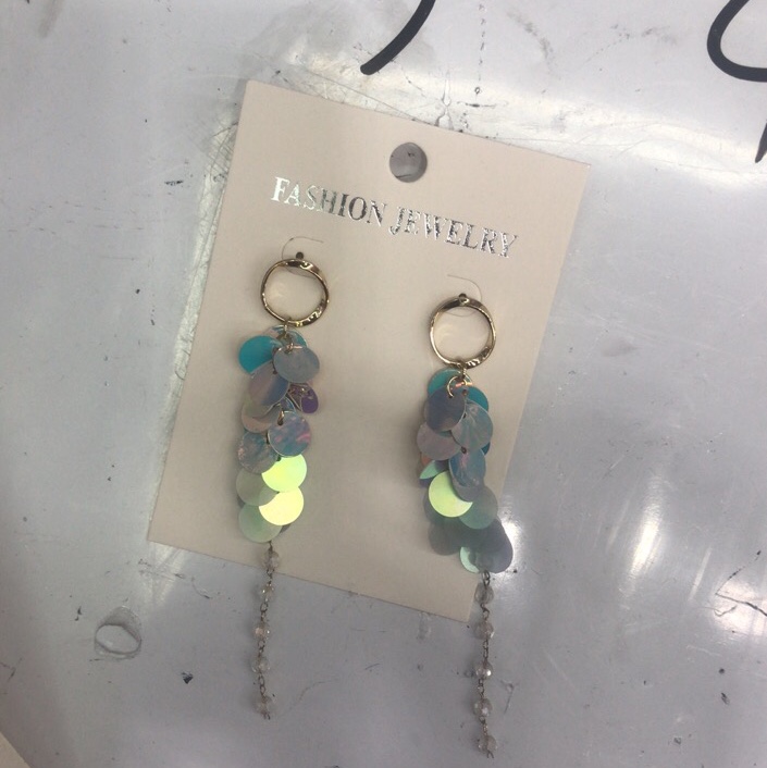 Small sequined beaded earrings