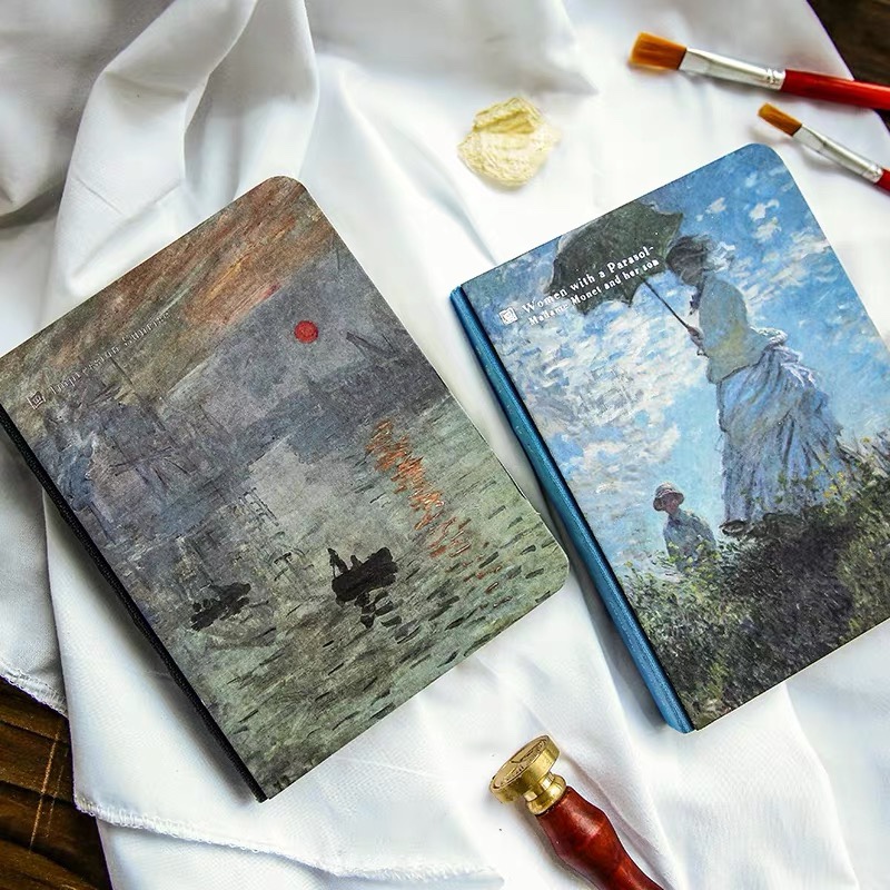 世界名画 油画梵高莫奈星空手帐本随身本子日记本笔记本文具