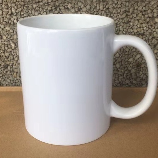 White Mug Ceramic Cup Coated Cup Can Be Heat Transfer Cup
