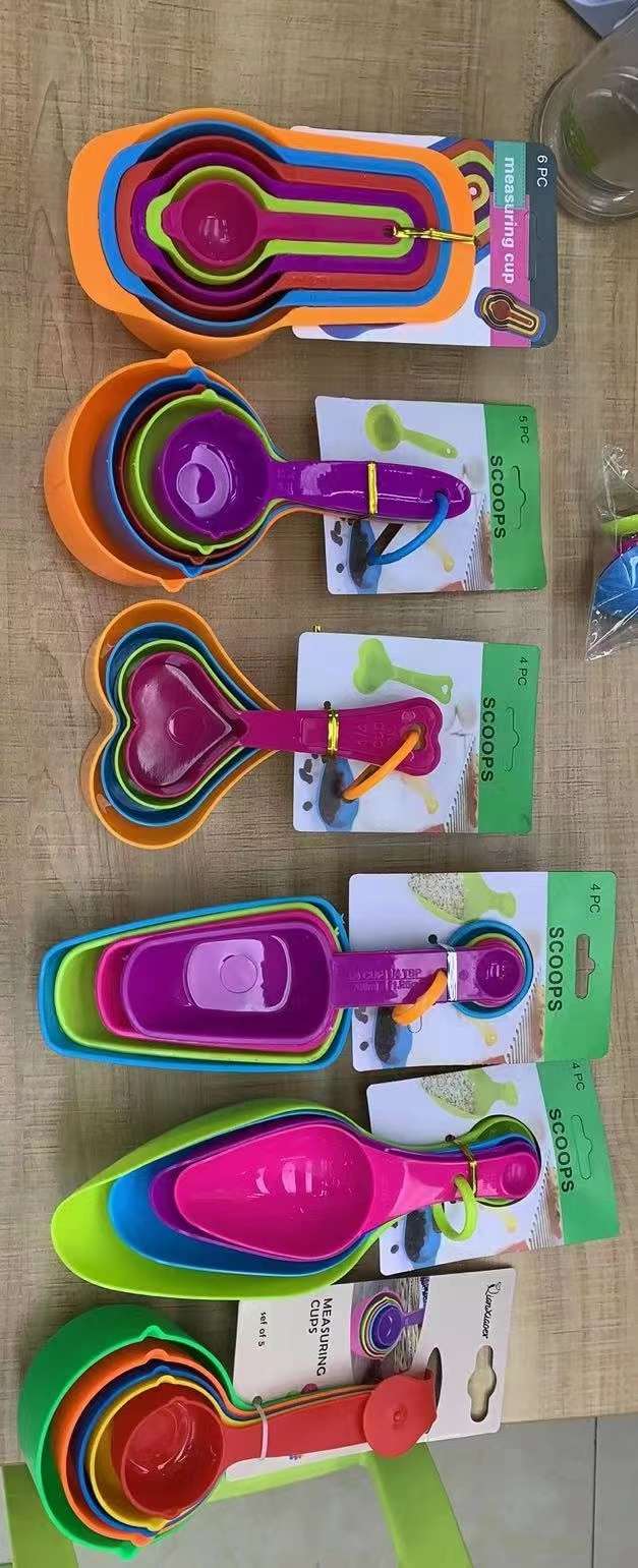 爆款烘焙工具DIY蛋糕烘焙奶粉勺六件套塑料彩色量杯量勺6PC产品图