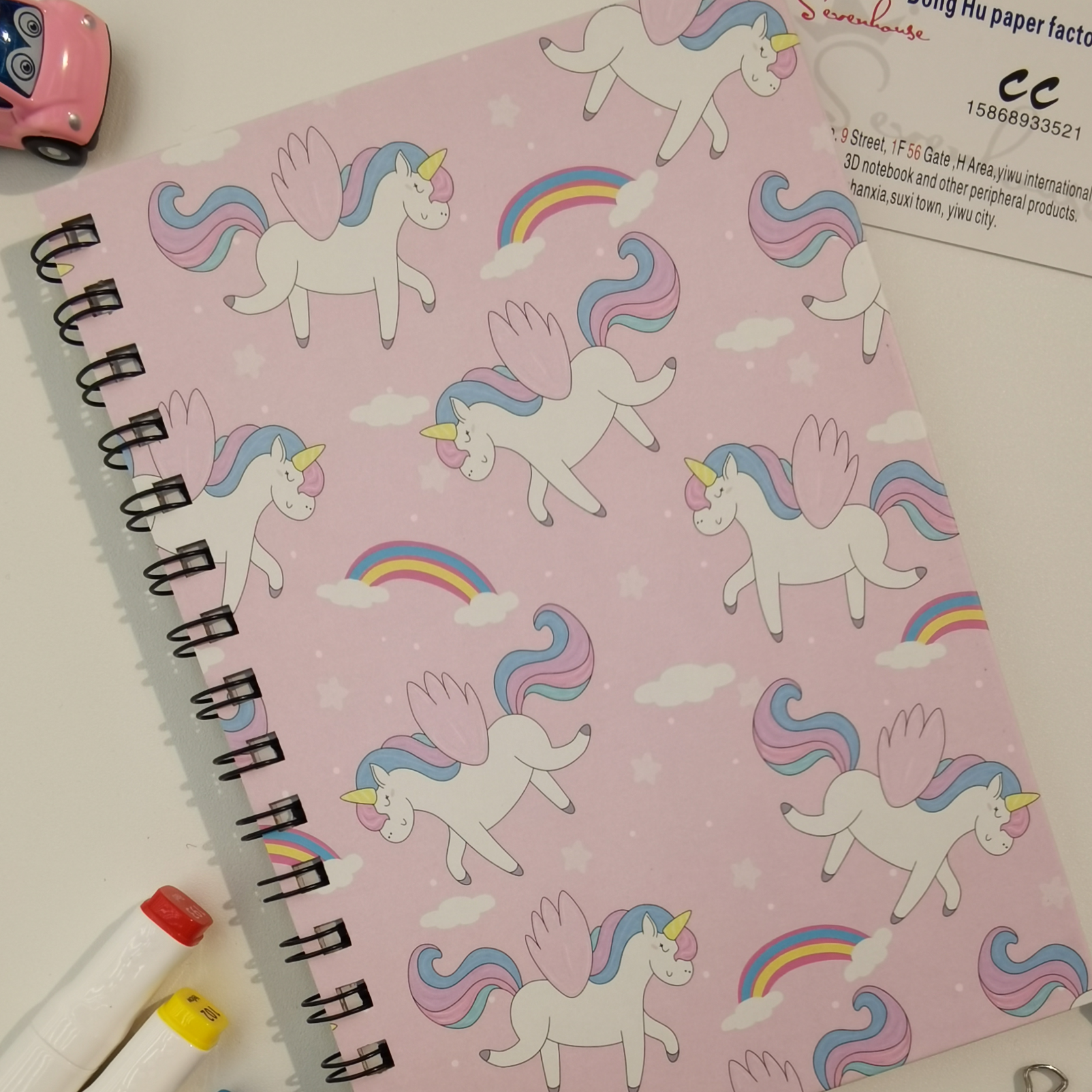 East Lake paper products office culture paper products this book unicorn rainbow ins hot selling South Korea cute cartoon coil this student