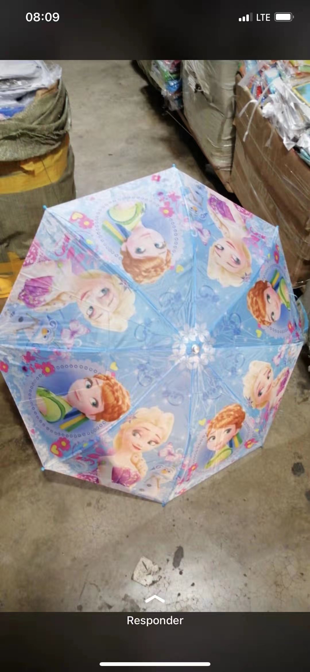 3D cute cartoon printed pattern two-fold long-handled umbrella, children's umbrella detail image 10