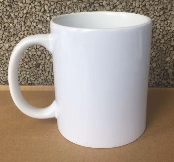White Mug Ceramic Cup Coated Cup Can Be Heat Transfer Cup details Picture