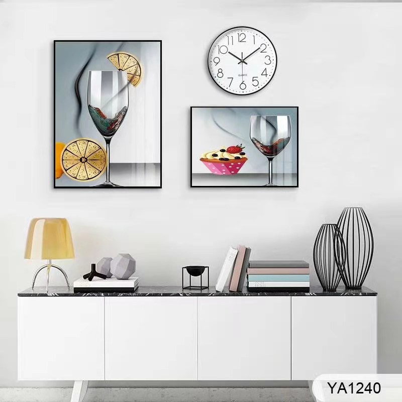 Aluminum alloy crystal porcelain belt when kind of hanging picture