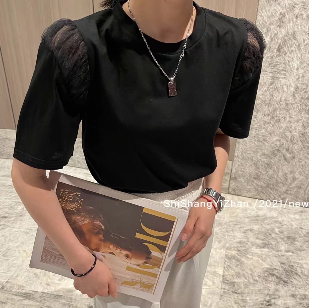 Black off-the-shoulder top
