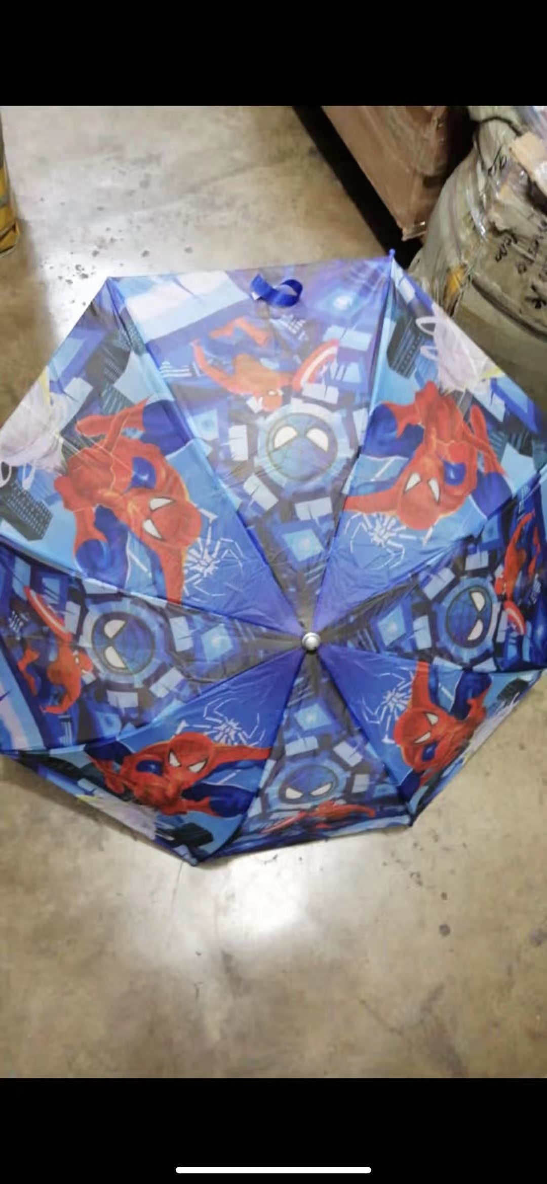 3D cute cartoon printed pattern two-fold long-handled umbrella, children's umbrella detail image 11