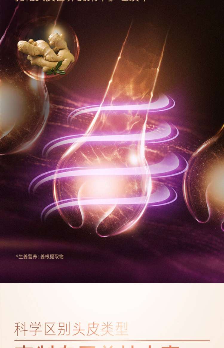 Purple Lyu shampoo with ginseng and ginger softens and improves dry and oily scalps that are frizzy detail image 9