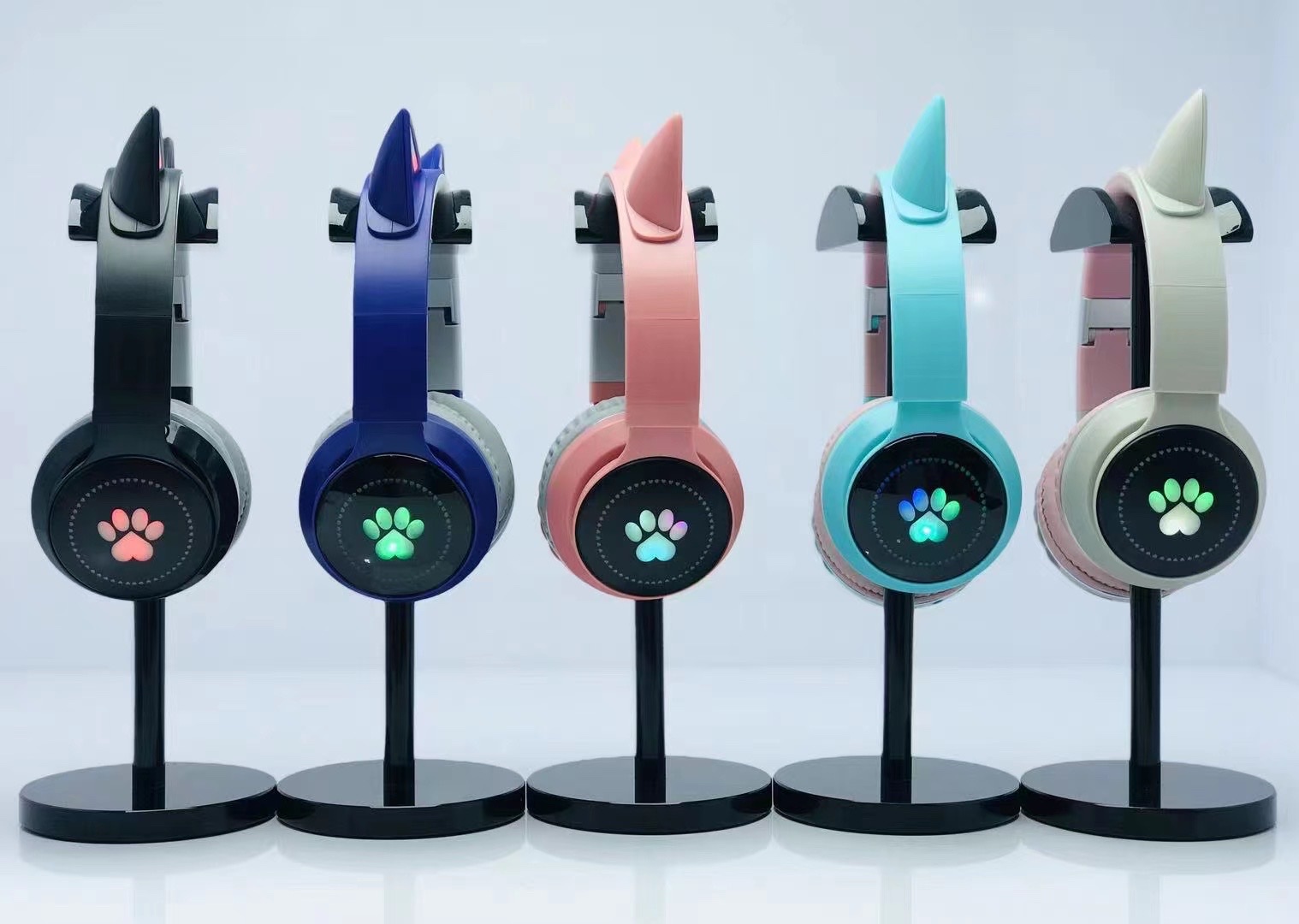 WL-j24 auriculares de oído de gato color: negro gris/rosa gris/púrpura gris/verde rosa/blanco color del caso: 89*49*79CM detail image 7
