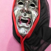 万圣节化妆舞会恐怖鬼脸面具搞怪恶魔红头巾吸血鬼面具