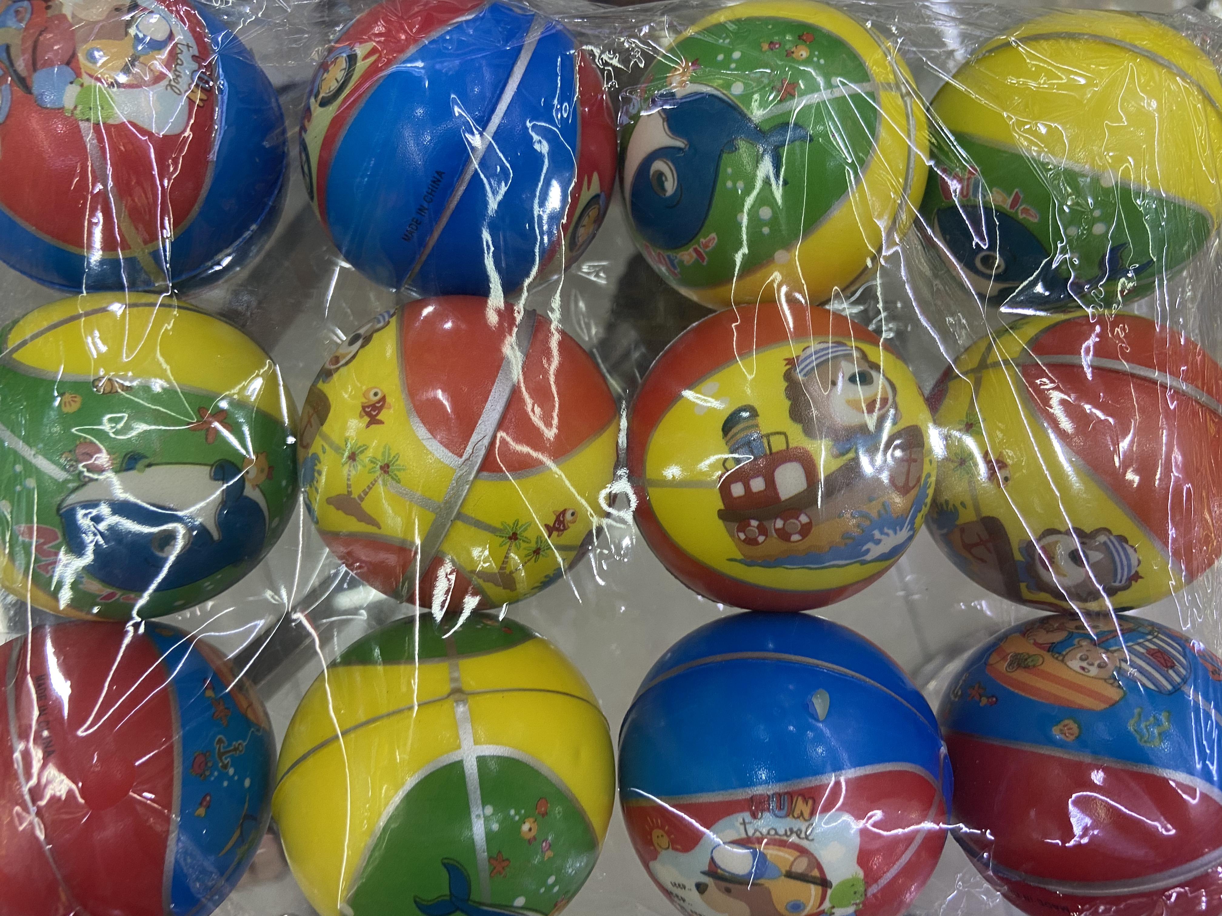 Factory direct sales 6.3 cm grassland cow forest sponge ball foam ball children's toys. 12/opp Specification image