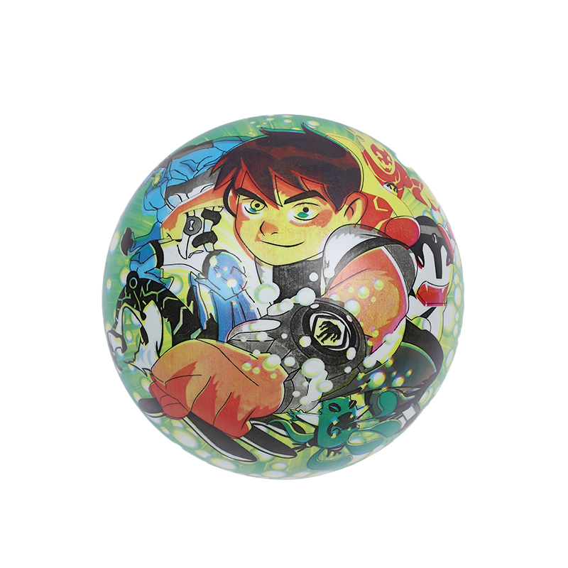 22厘米的PVC球混款混色全印彩球减压BEN10全印球PVC全印球