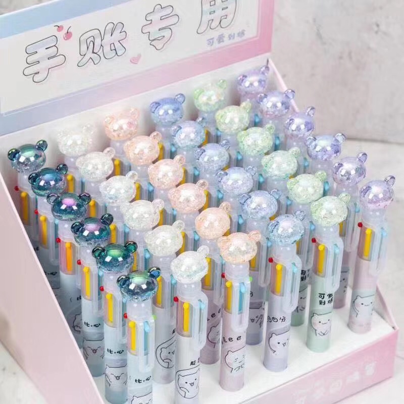 Six-color cute ballpoint pen Internet celebrity