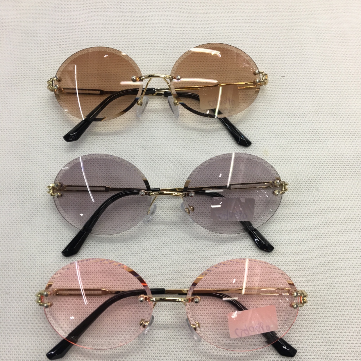 无框椭圆时尚眼镜潮流百搭女士太阳眼镜