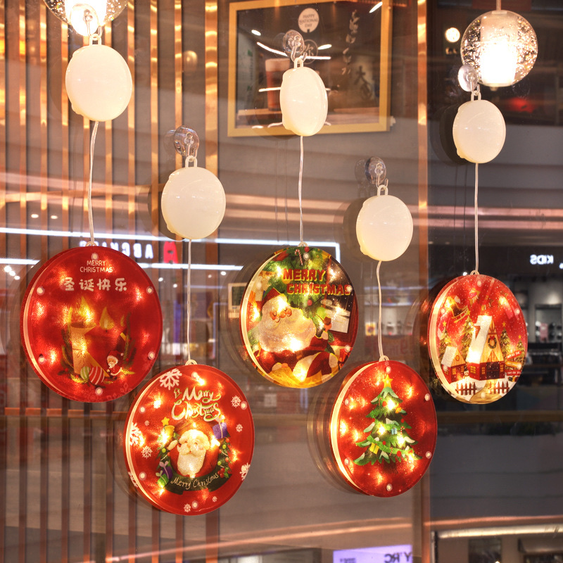 Cross-border best-selling suction cups, window display lights, Christmas decorations, LED small color lights, battery-powered models, accompany you through Christmas details Picture