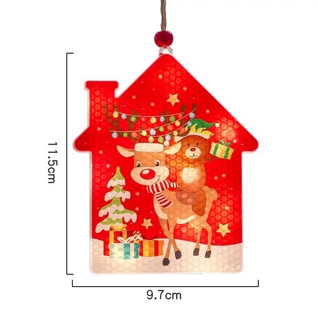 LED lights Christmas Tree decoration pendants Holiday room window decoration Snowflake Battery lights Neon painted lights Small house