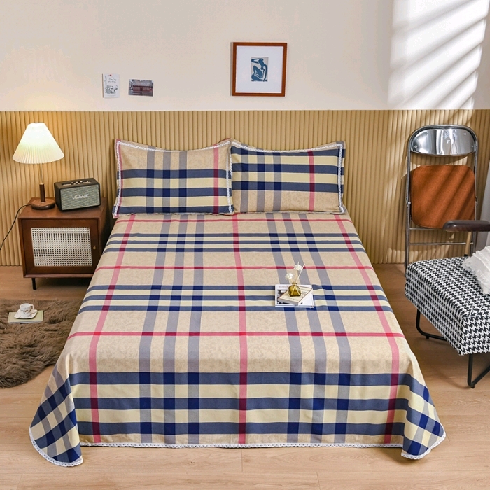Cotton old coarse cloth three-piece set bed sheet coarse cloth mat all quilted single 2 thumbnail