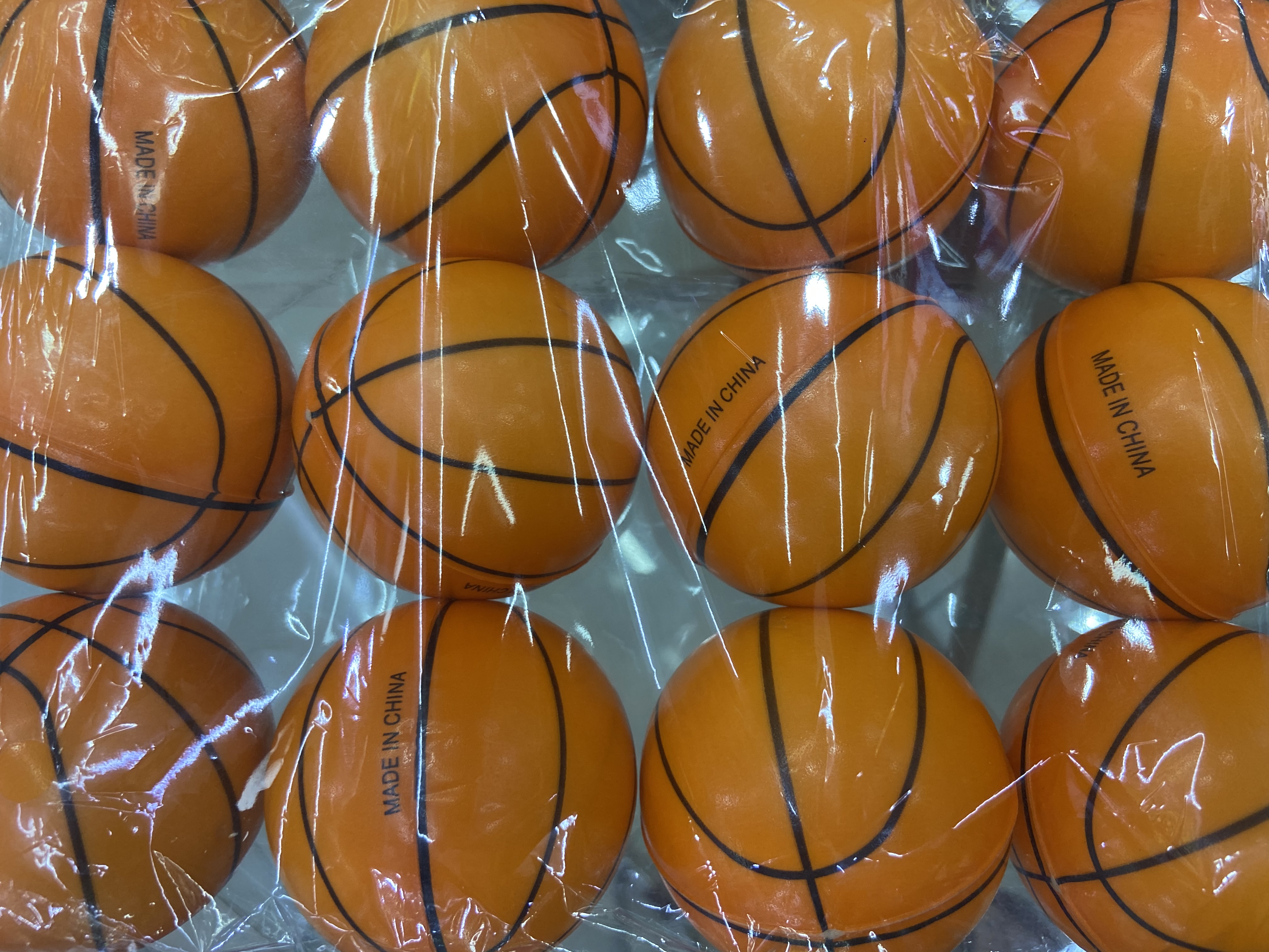 Factory direct sales 6.3 cm orange glossy basketball toys for girls and boys, sponge balls, foam balls, children's toys. 12/opp details Picture