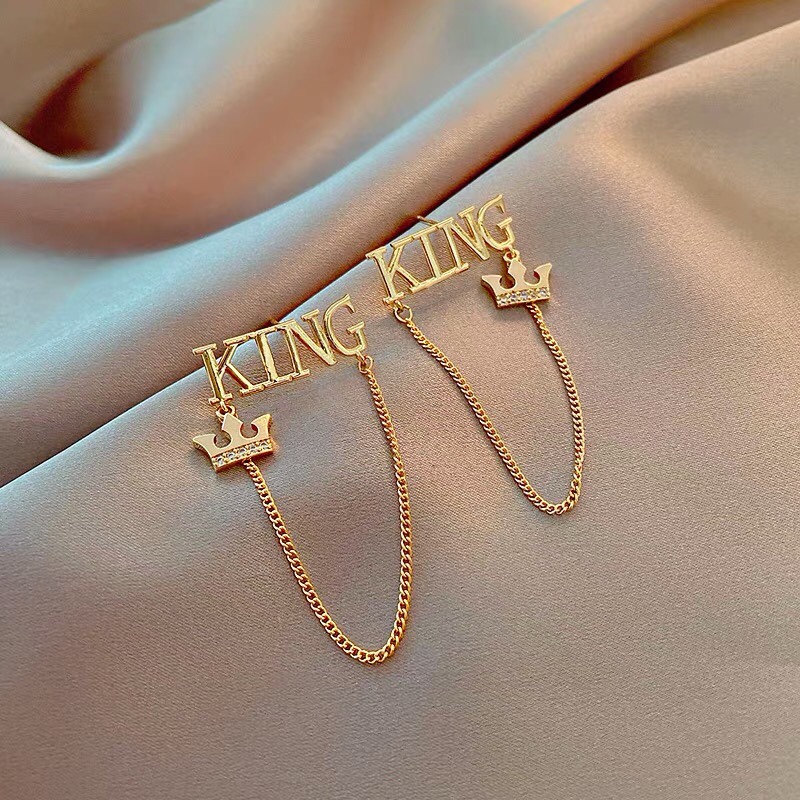 韩风精致金属特色耳环，银针锆石微镶精致个性耳环饰品耳饰耳环