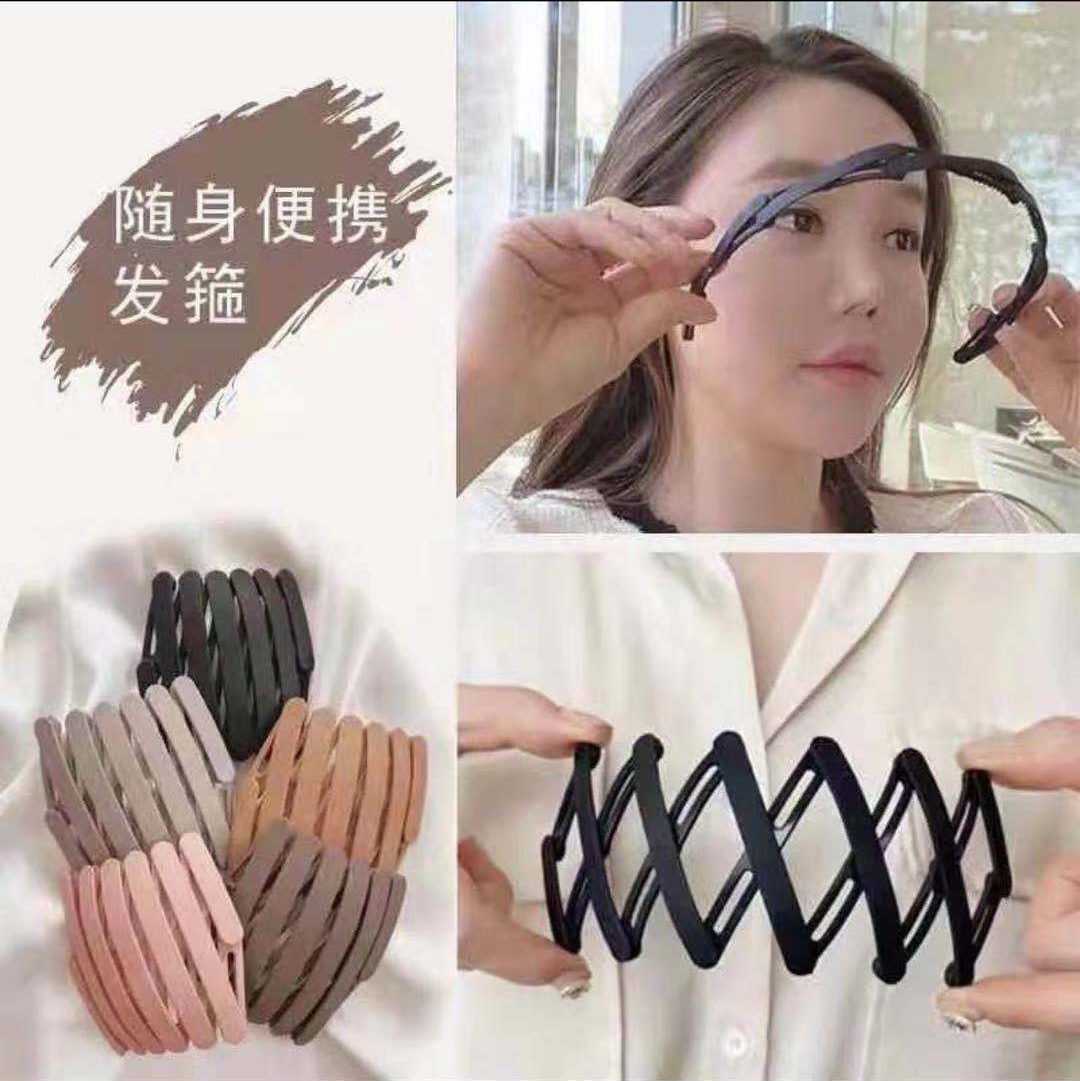 便携发箍头扣发夹黑色琉璃镶钻大号边夹韩国简约一字夹刘海夹小夹子发卡曼恋010