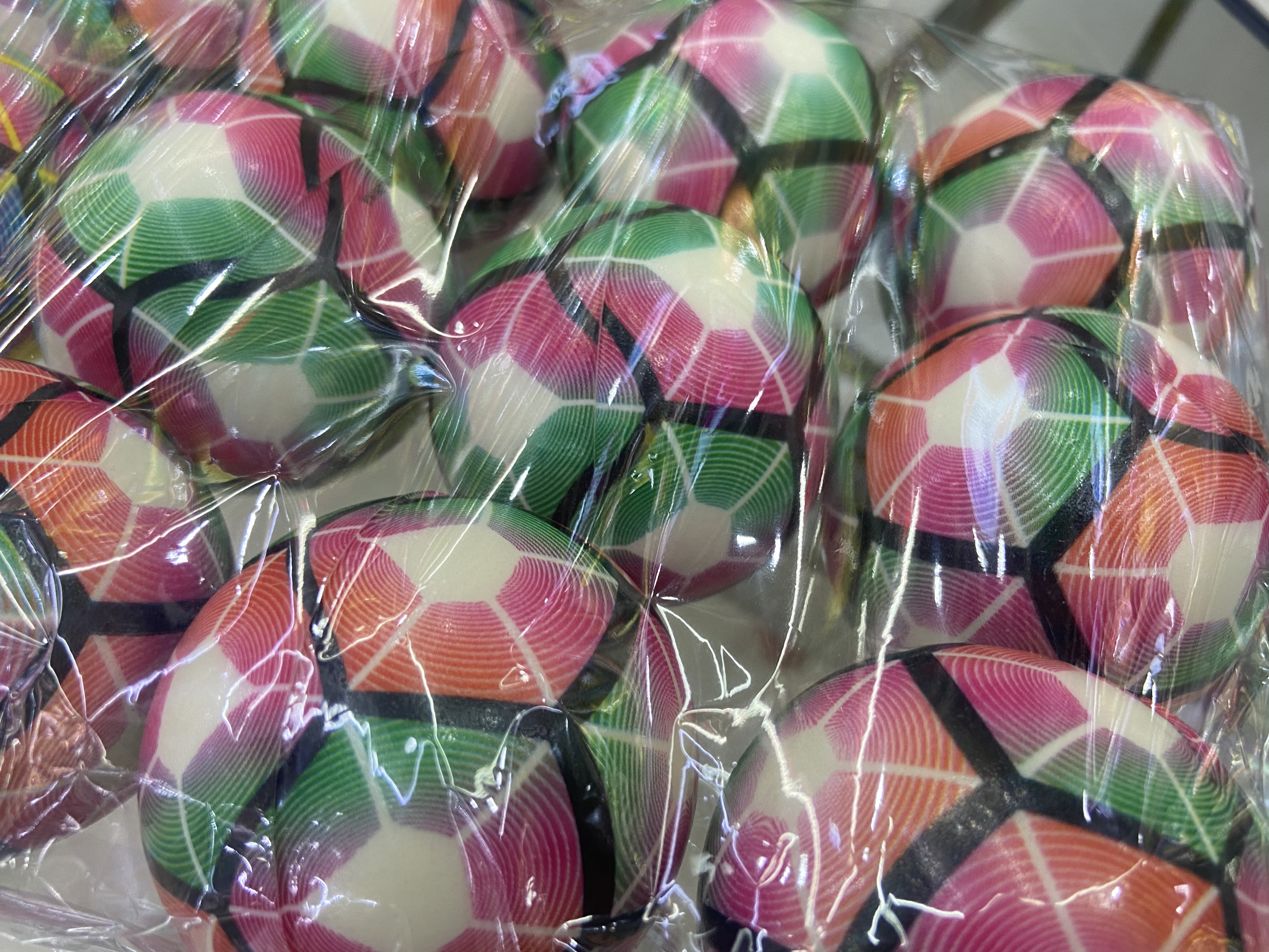 Factory direct sales: 6.3 cm colorful flower bucket pattern boys' toys, sponge balls, foam balls, children's toys. 12/opp detail image 5