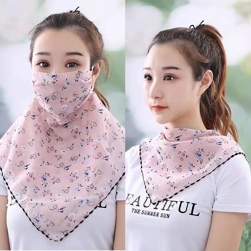Chiffon Sun Protection Triangle Towel