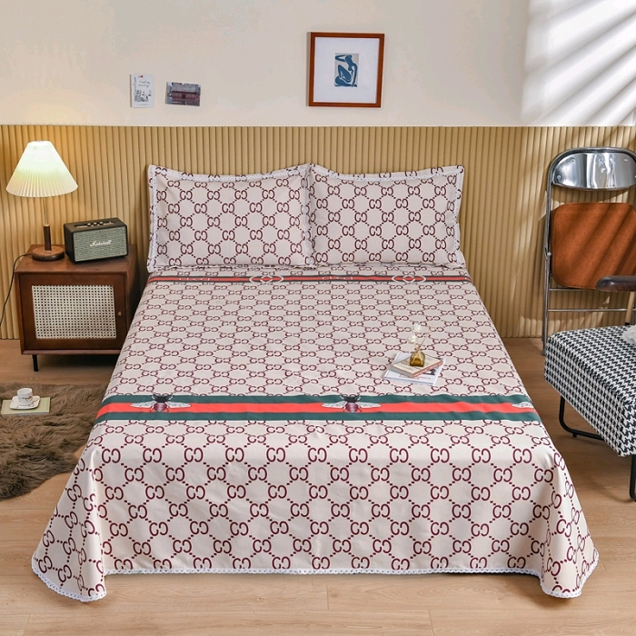 Pure cotton coarse cloth three-piece set bed sheet, coarse cloth mat, all-cotton quilt single 1