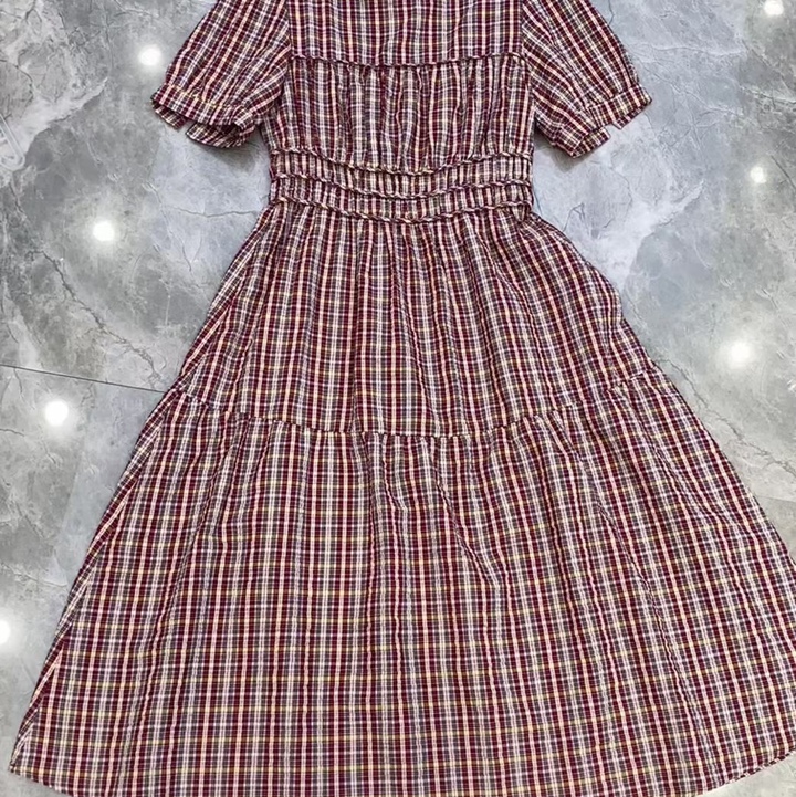 Red plaid dress