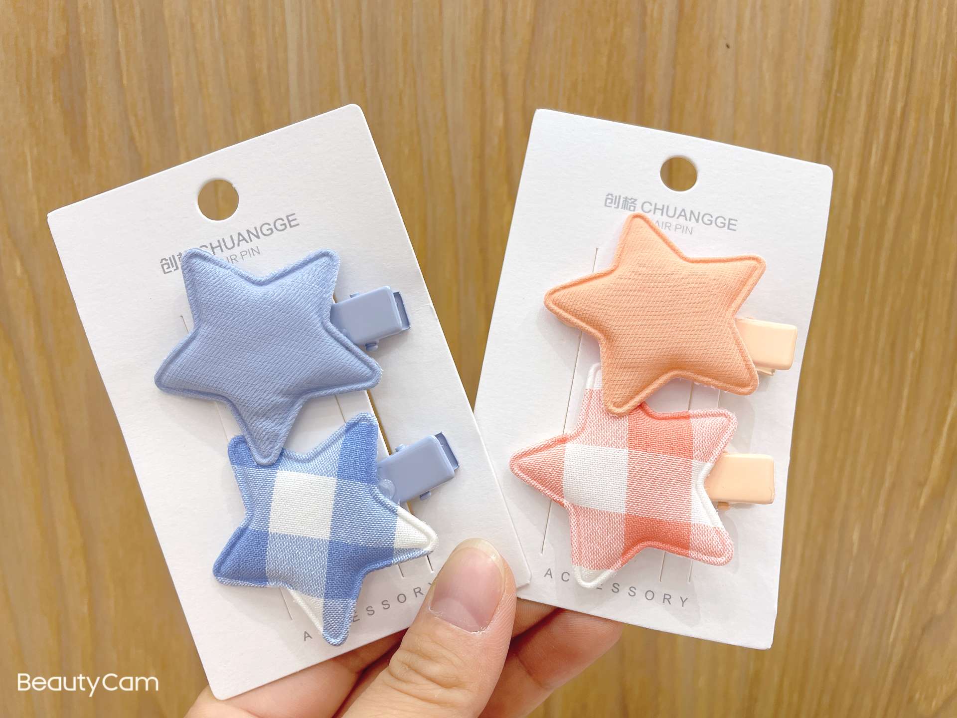 The 2020 summer new style of hair clips for young girls, star one-line clips, fresh and cute side clips, floral top clips, and Instagram influencers Item Picture