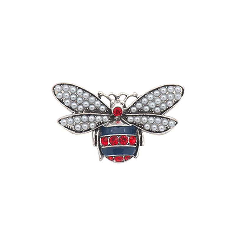 Anti-slip clothes accessories Internet celebrity brand hand-painted oil pearl bee brooch