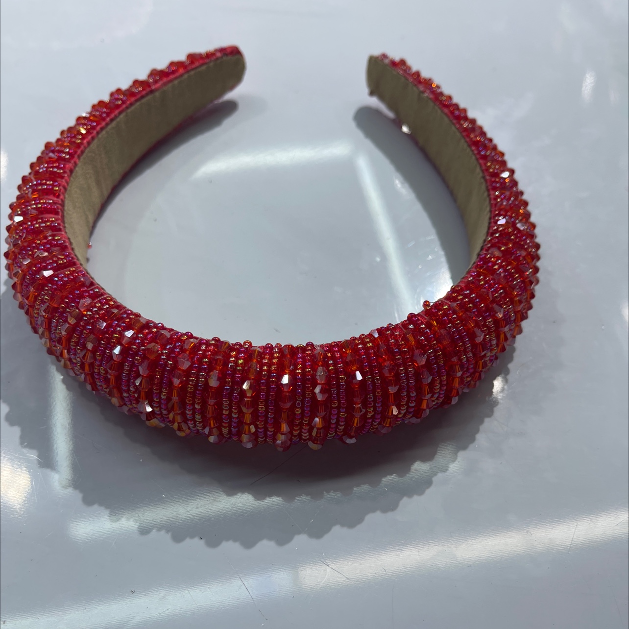 Big red crystal head clasp thumbnail