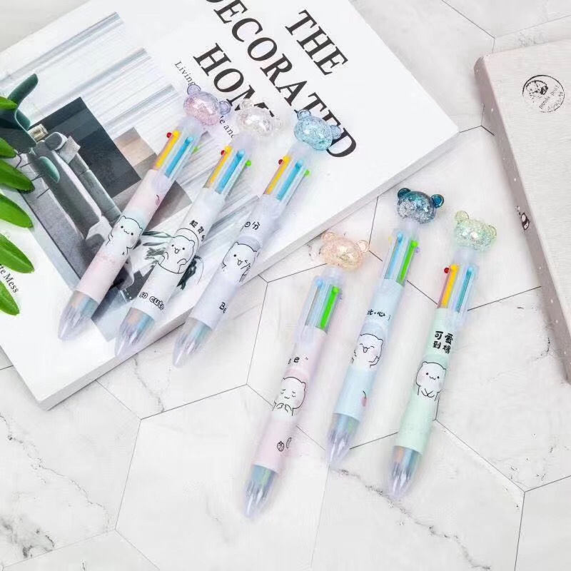 Six-color cute ballpoint pen Internet celebrity
