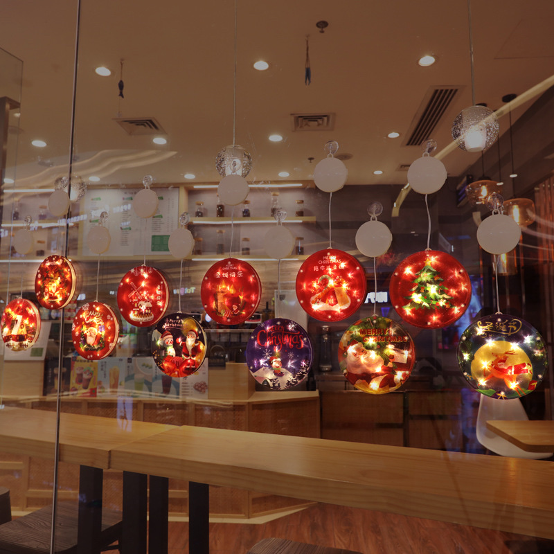 Cross-border best-selling suction cups, window display lights, Christmas decorations, LED small color lights, battery-powered models, accompany you through Christmas Application Scenario