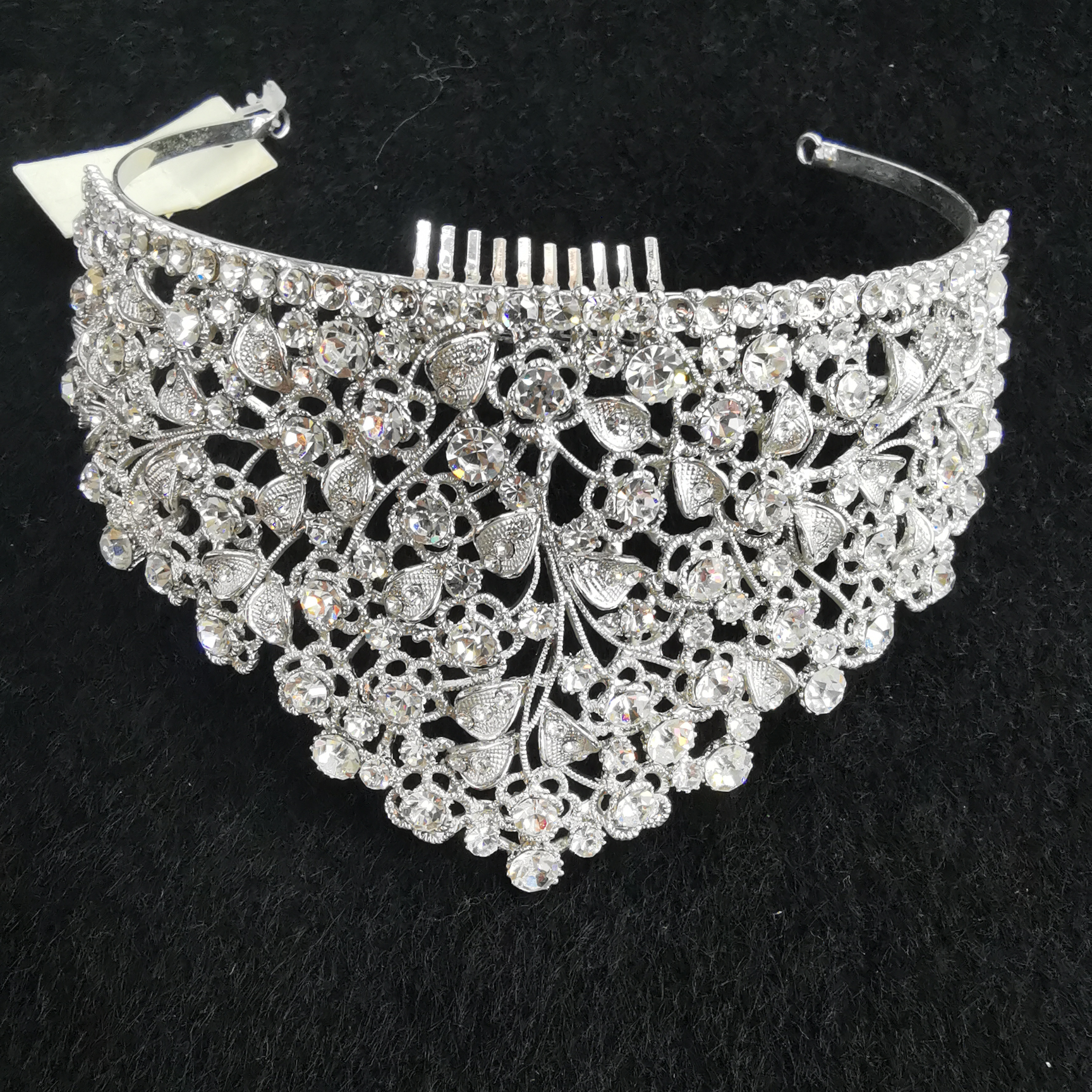 High-end handmade children's Princess Crown Tiara Shining Crystal Super Fairy Baby Day Show dress accessories thumbnail