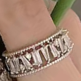 Ring super flash diamond double adjustable ring girl