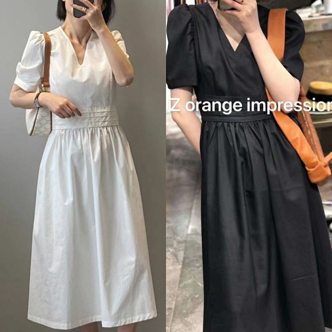 White black 2 color dress
