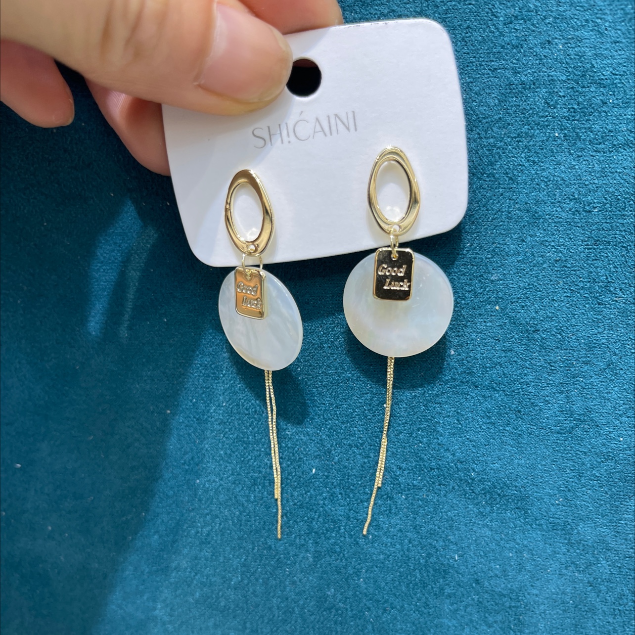 Shell hoop earrings