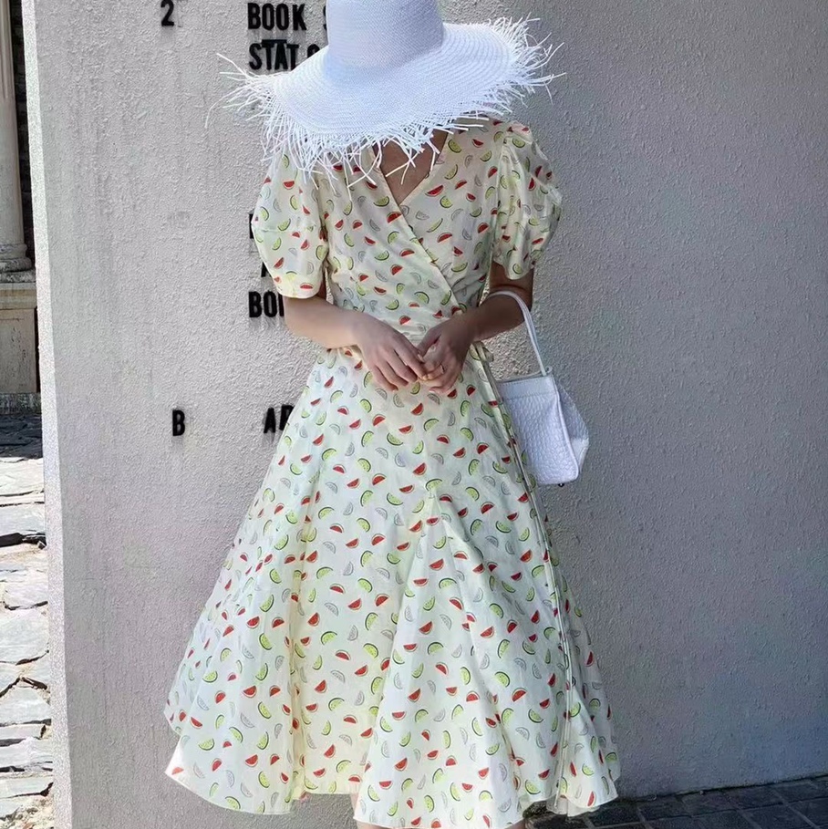 Watermelon cherry blossom dress