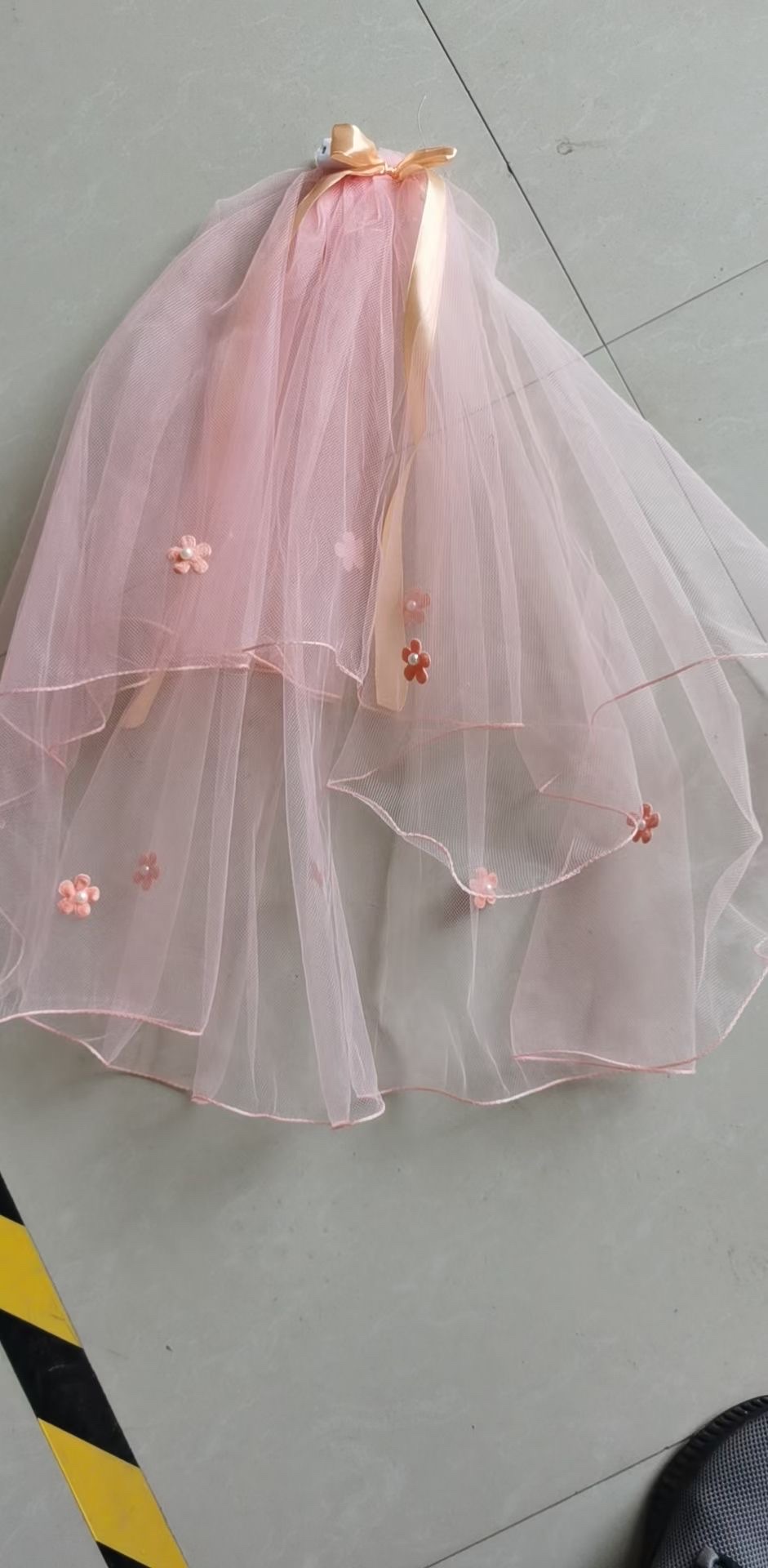 发光头纱 带花头纱 双层蝴蝶结头饰详情图3