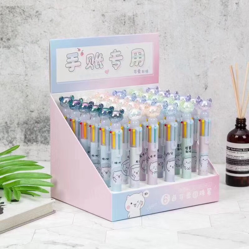Six-color cute ballpoint pen planner