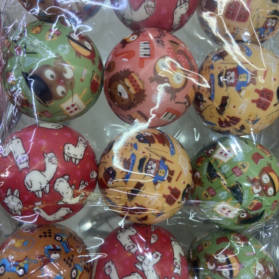 Factory direct sales 6.3 cm Starry Sky Little Lamb Squirrel toys for girls and boys, sponge balls, foam balls, children's toys. 12/opp