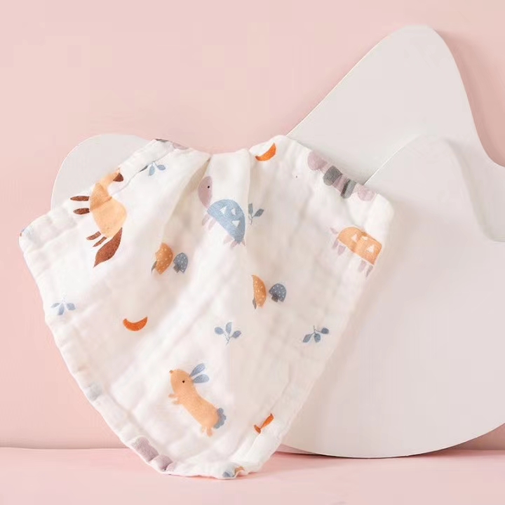 Colorful Star 2021 Six-layer Gauze High-density Square Towel detail image 5